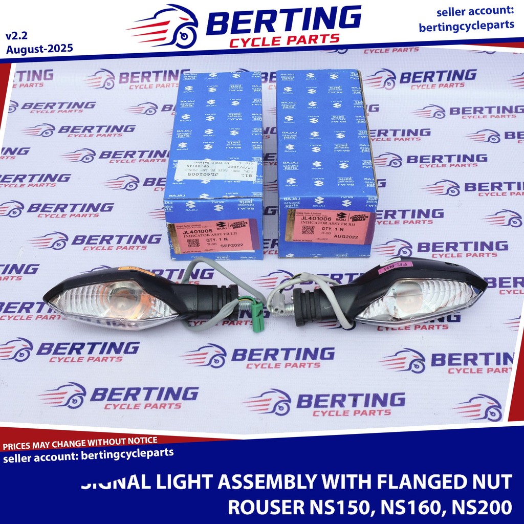 SIGNAL LIGHT ASSEMBLY WITH FLANGED NUT Rouser NS150 NS160 NS200 200NS ...