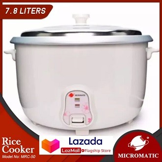 Micromatic Rice Cooker MRC-50 | 7.8L 45cups Heavy Duty Rice Cooker MRC ...