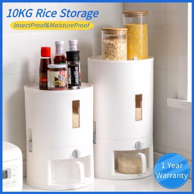 6/10KG Rice Bucket InsectProof MoistureProof Rice Dispenser With ...