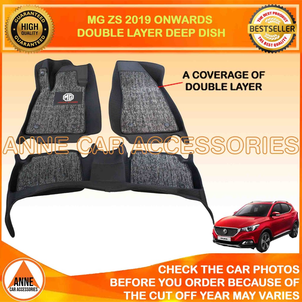 Double Layer 7D Deep Dish Matting for MG ZS 2019 2020 2021 2022 2023