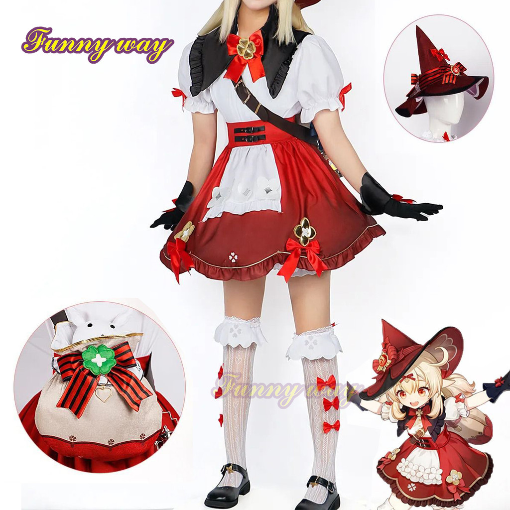 Genshin Impact Klee Blossoming Starlight Cosplay Costume for Kids Dress