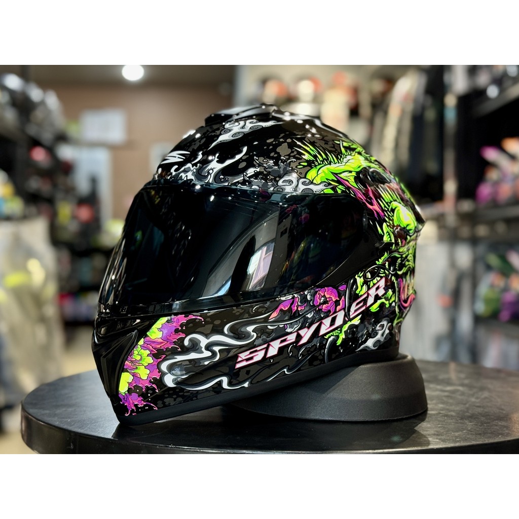 SPYDER Shift 3 Ryujin Full Face Dual Visor Helmet with Free Extra Clear ...