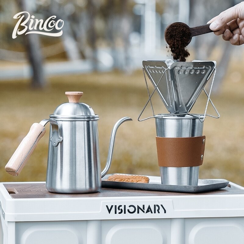 BINCOO Coffee Dripper Stainless Steel Portable Coffee Filter Cup Hand
