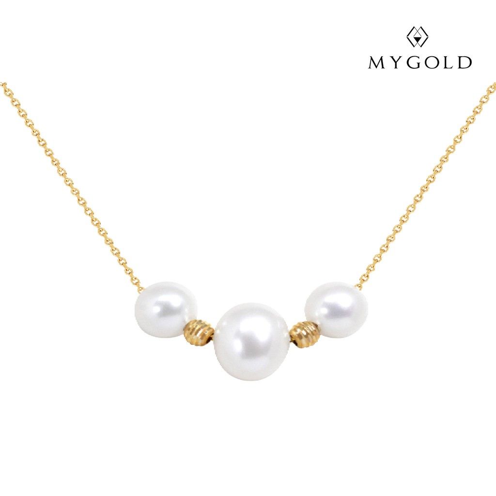 Pawnable & Authentic 14K Italian Gold Floating Fresh Water Pearl ...