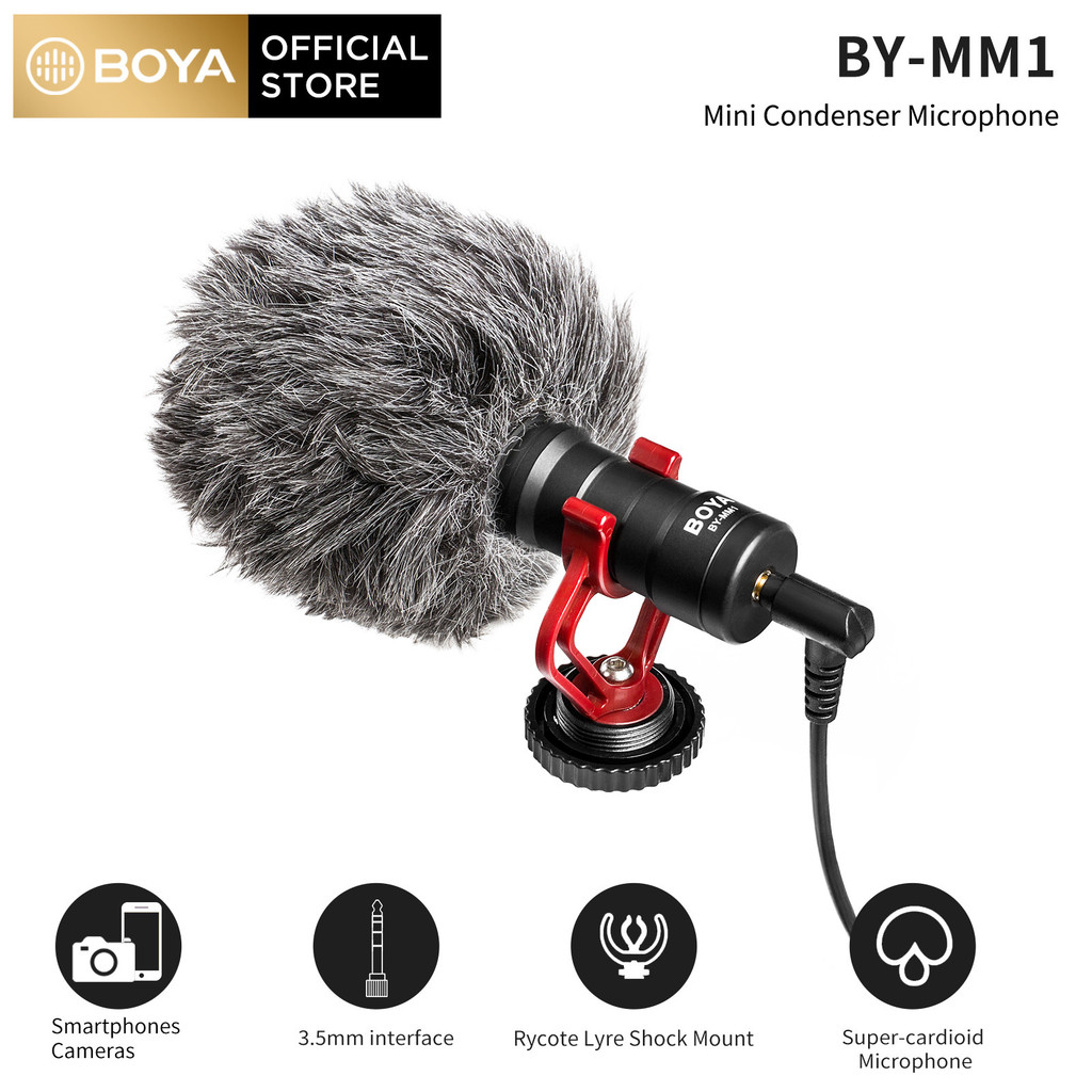 BOYA BYMM1 Cardioid Video Record Microphone for iPhone Android