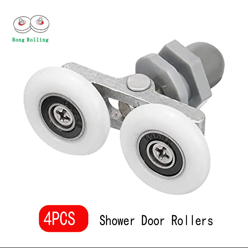 4pcs shower door rollers,Bathroom glass door rail wheel, bathroom door ...