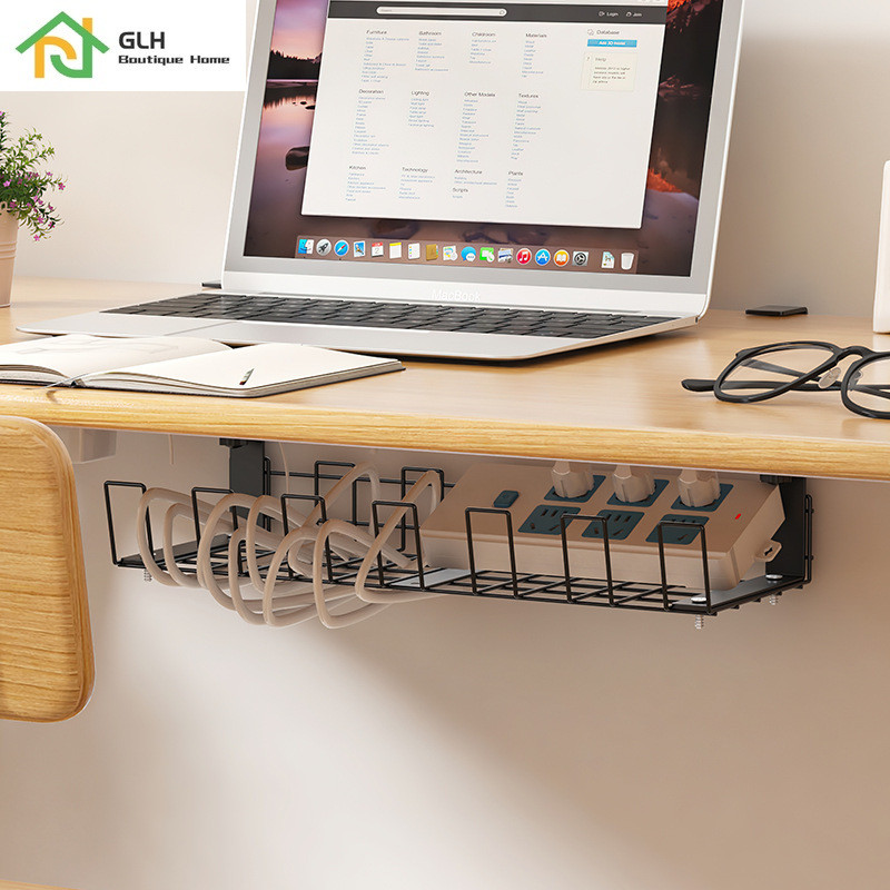 Under Desk Wire Storage Rack Under Desk Cable Organizer Wire Cable Tray ...