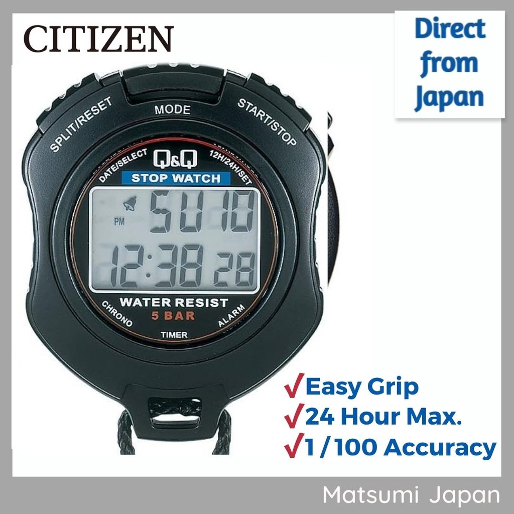Citizen Q&Q Stopwatch Split time Count down timer HS47-001 [Direct from ...
