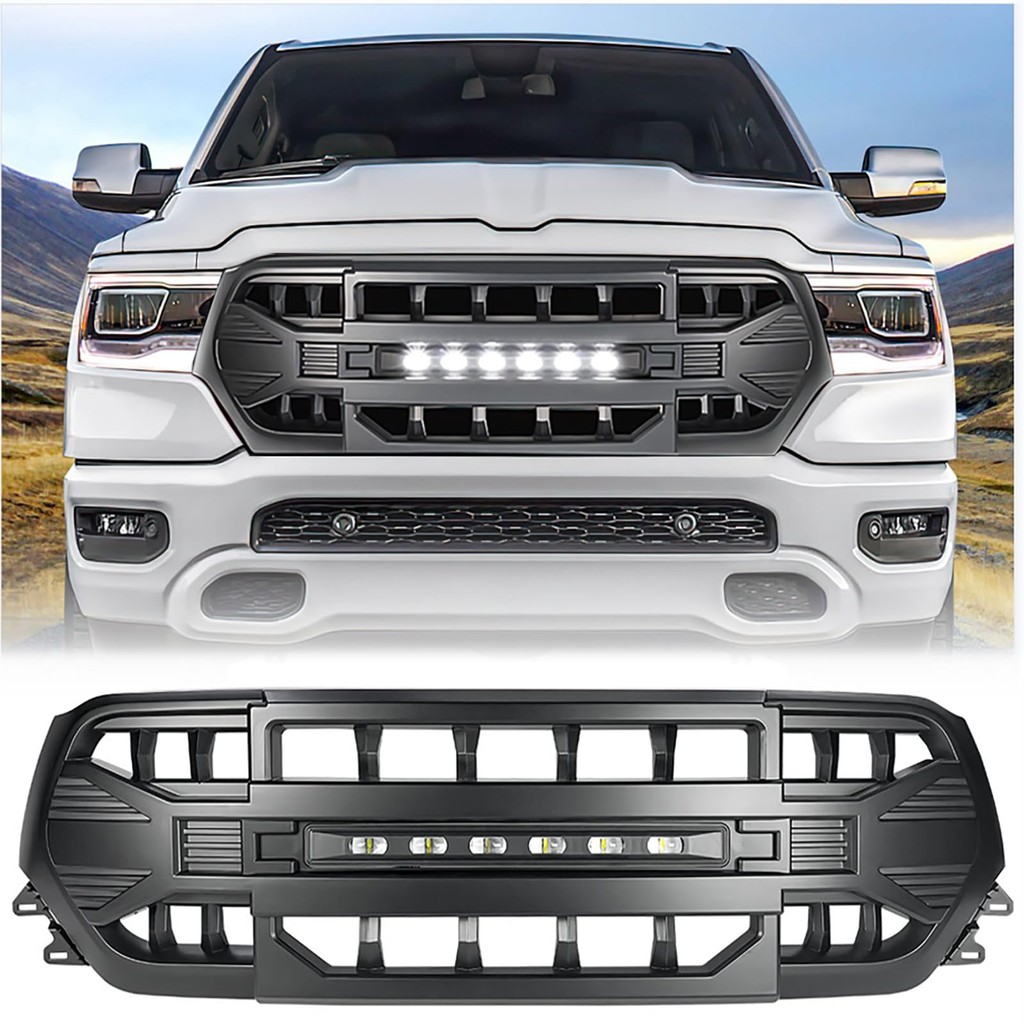 Modified Parts Front Grill Fits For Dodge Ram Front Bumper Hood Grille With Off