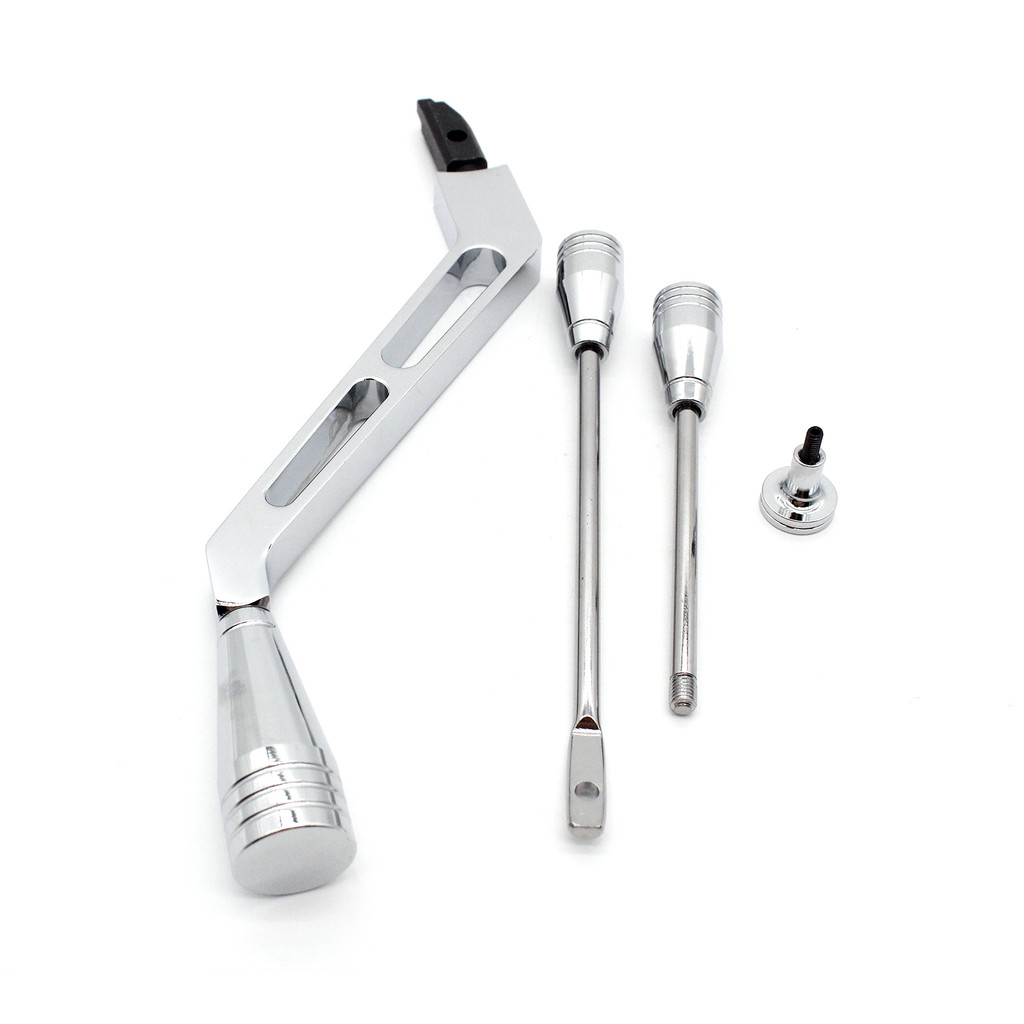 Black Aluminum Column Shifter Kit For GM 1967-1994 - Includes Turn Signal, Tilt Lever & Flasher Knob