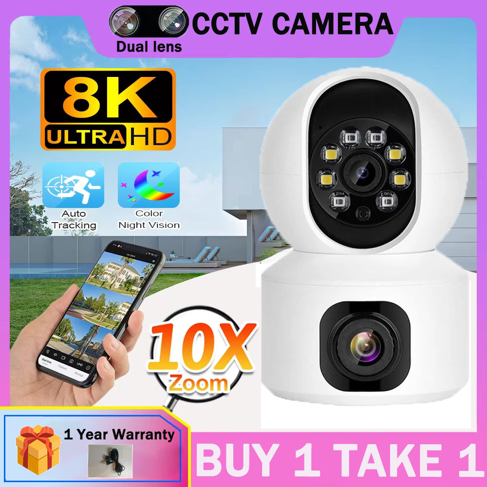 V380 PRO 5G Dual Lens CCTV Camera Connect to Cellphone No Wifi Needed ...