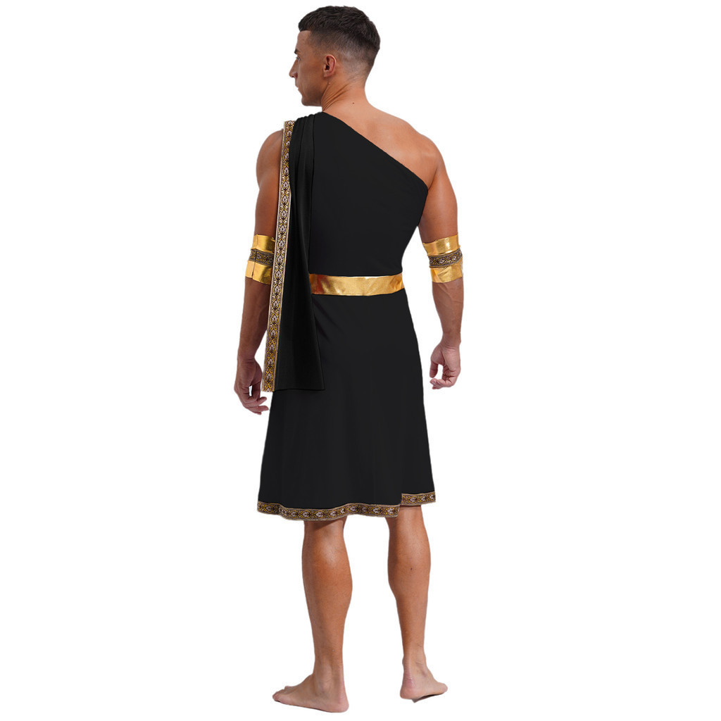 Yhong Mens Toga Costume Adult Greek God Roman Party Accessories Set ...