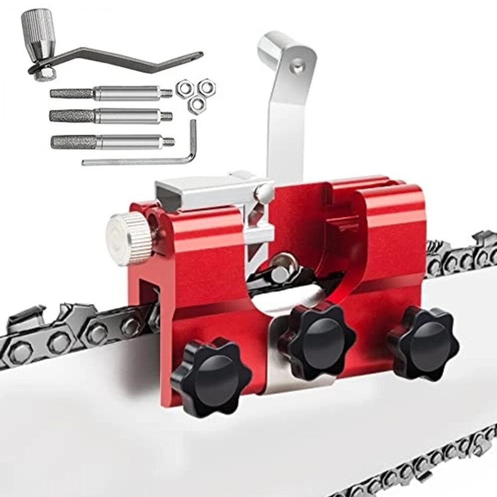 Chainsaw Sharpener With 3 Grinder Stones Chainsaw Chain Sharpening Jig ...