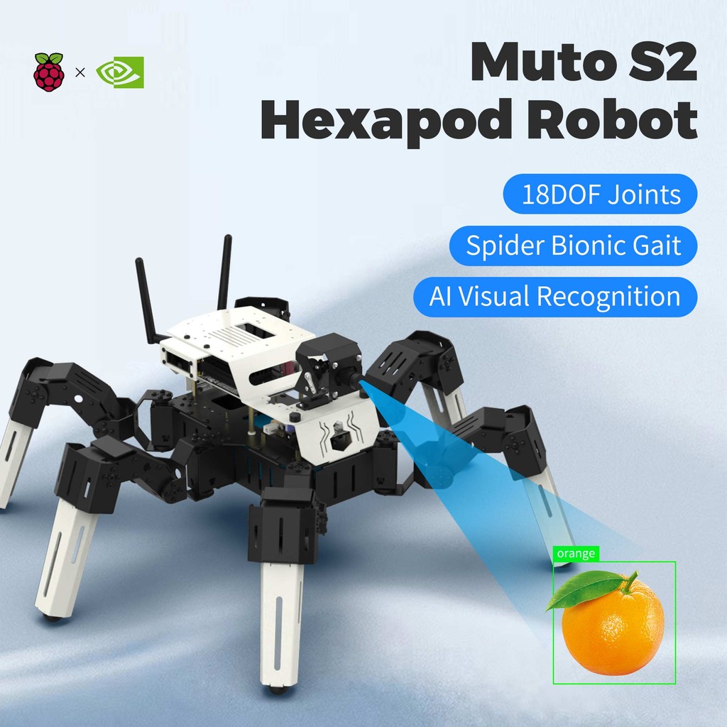☛Yahboom Hexapod Robot Kit for Raspberry Pi 4B and Jetson NANO with ...