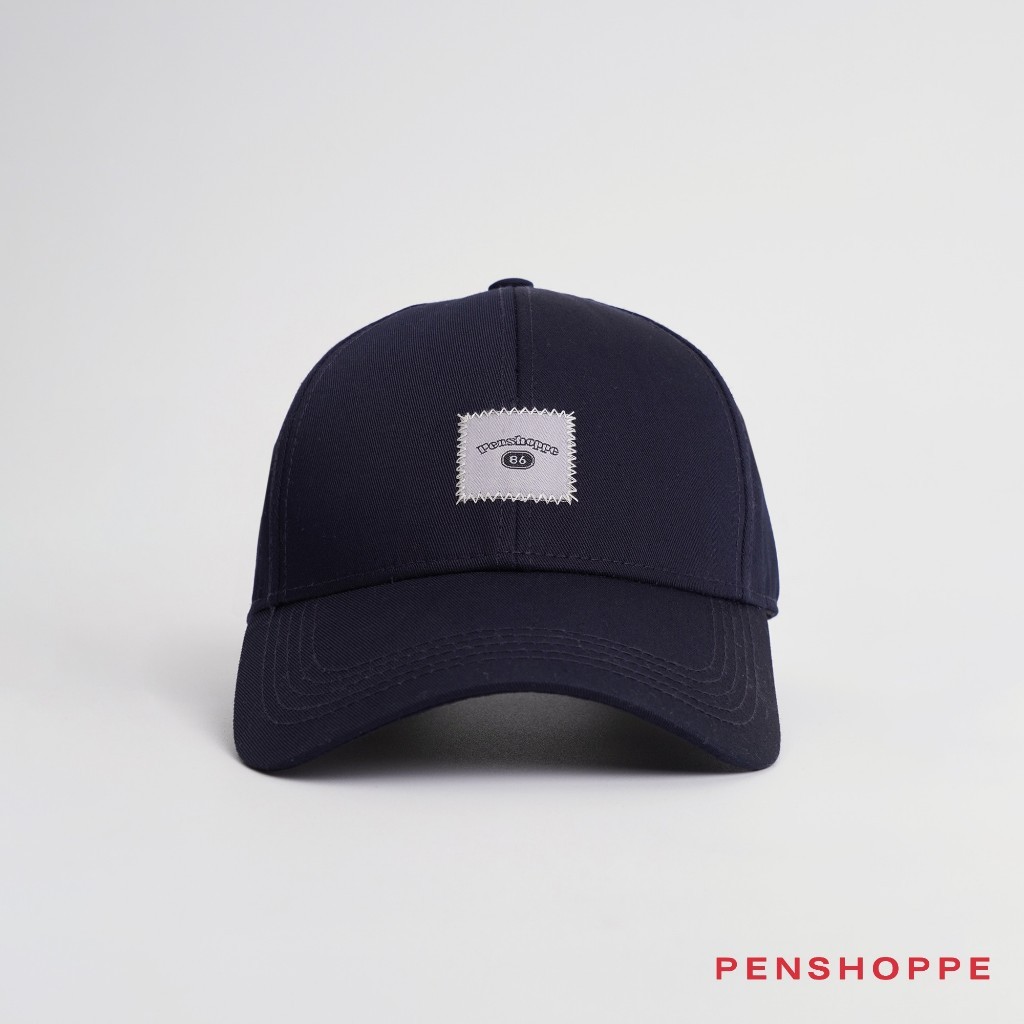 Penshoppe Varsity Cap With Woven Label For Men (Navy Blue/Off White ...