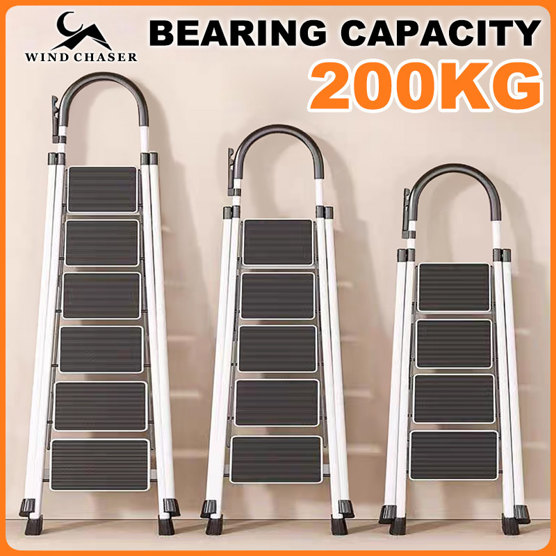 Foldable ladder Heavy duty 3/4/5/6 floor steps Non-slip reinforcement ...