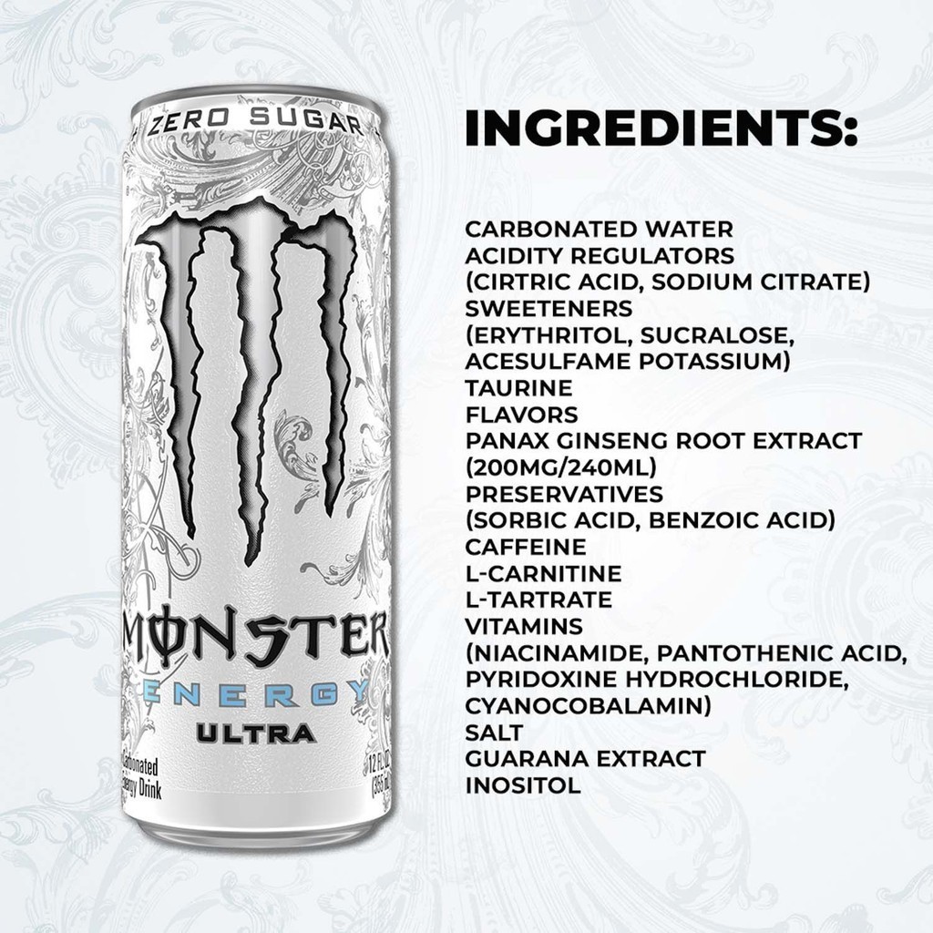 Monster Energy Ultra White 355ml - Pack of 6 | Shopee Philippines