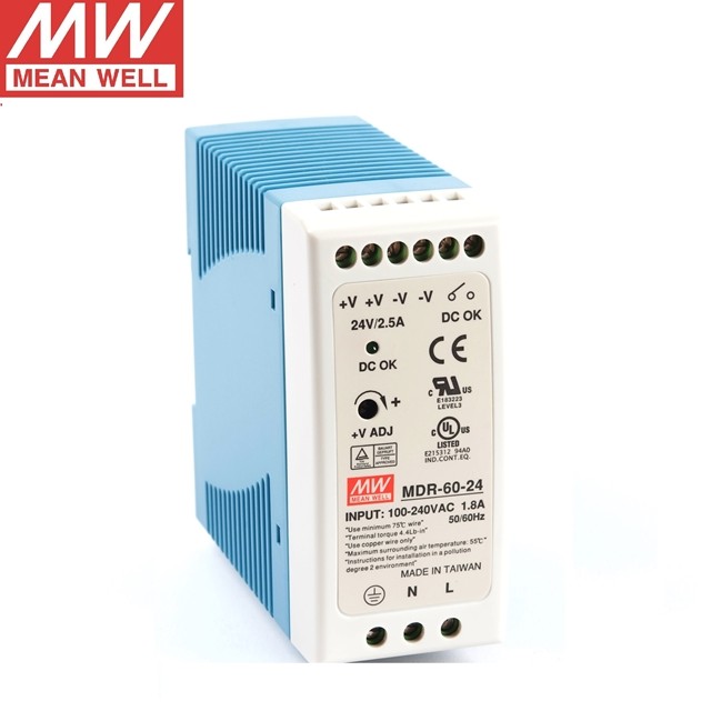 MDR6024 Single Output Taiwan Mean Well 60W 24V industrial din rail