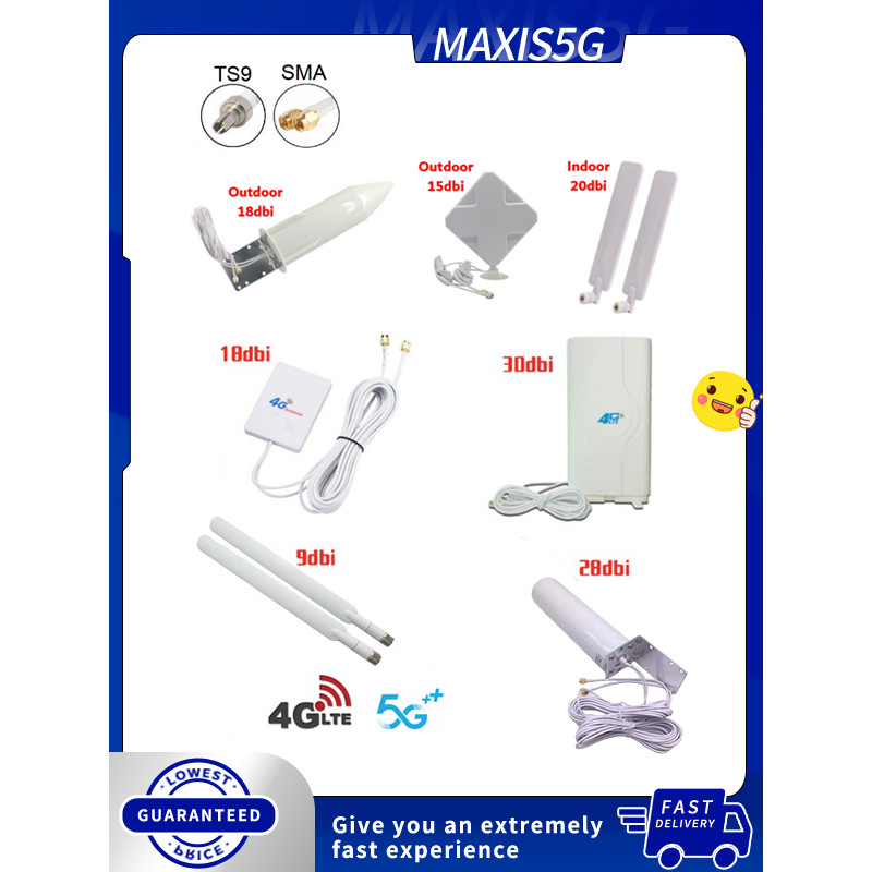 Router 5G / 4G Antenna Signal Gain Antenna for CPE Router SMA TS9 ...