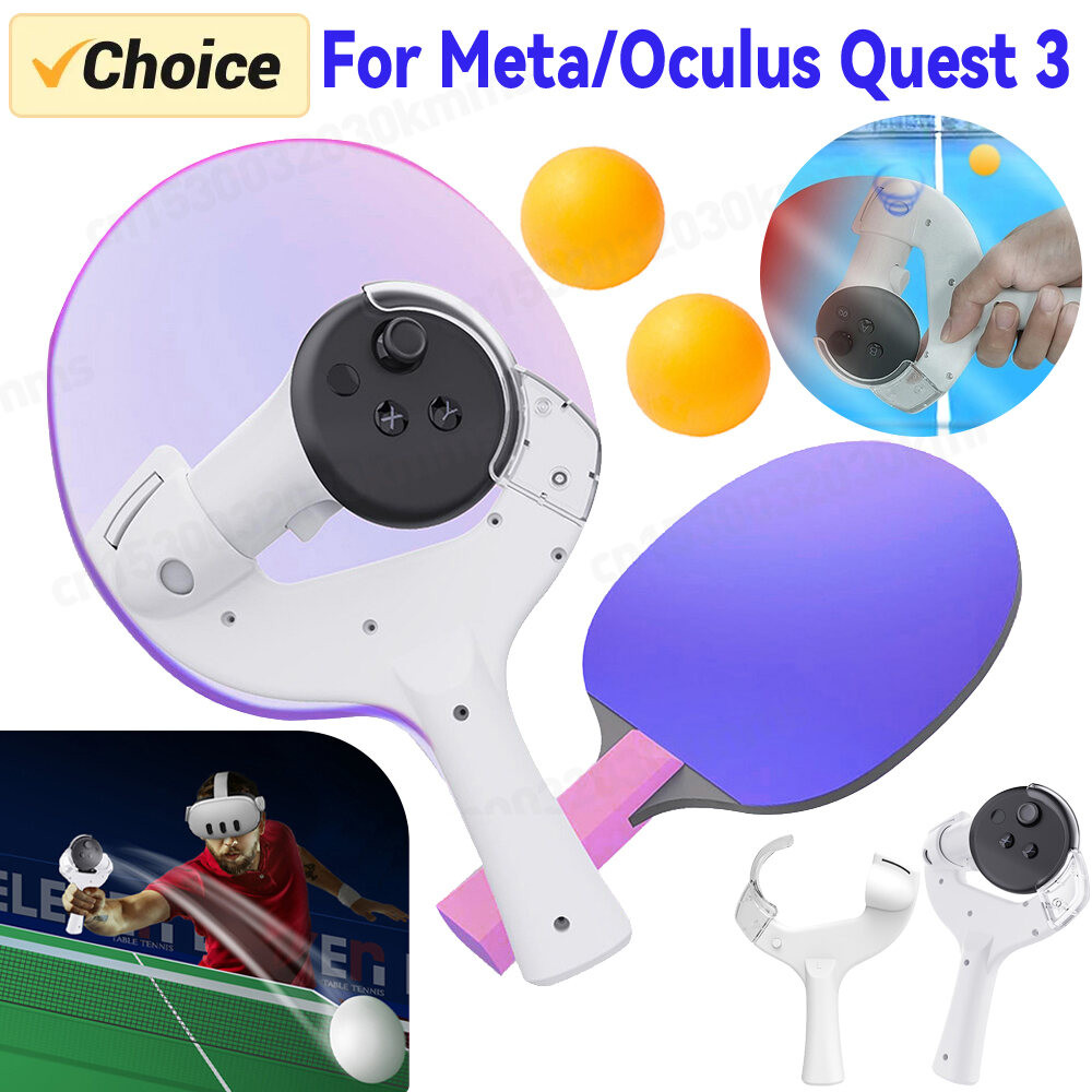 Table Tennis Adaptor for Meta/Oculus Quest 3 Controller Handle Grip VR