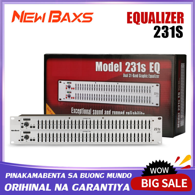 NEW BAXS Graphic Equalizer 231S Dual channel 31 band 2series High bass