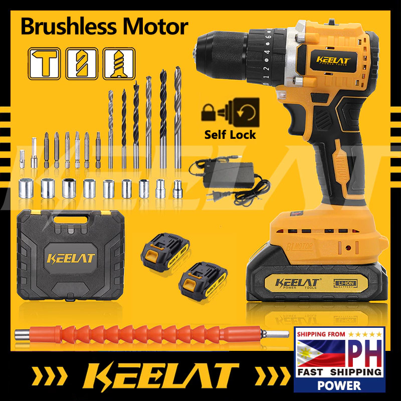 KEELAT KCD007 Brushless Drill Cordless Impact Drill Electric Screw ...
