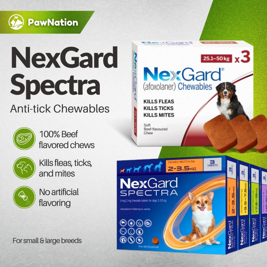 Nexgard and Nexgard Spectra Anti Tick & Flea with FREE Sticker Chewable
