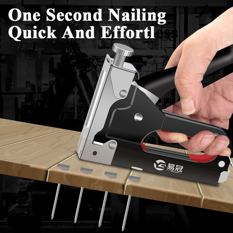 Heavy 4 In 1 Nail Gun Home Nail Gun Stapler Upholstery Staple Gun for