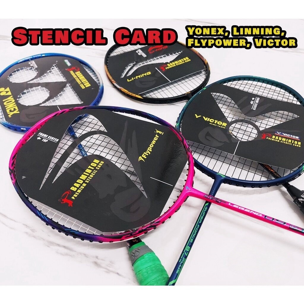 Logo Print For String badminton Racket Stencil card Generation B ...