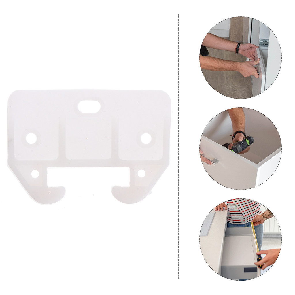 Sliding Door Guide White Nightstand Drawer Rail Parts Vanity Desk Track ...