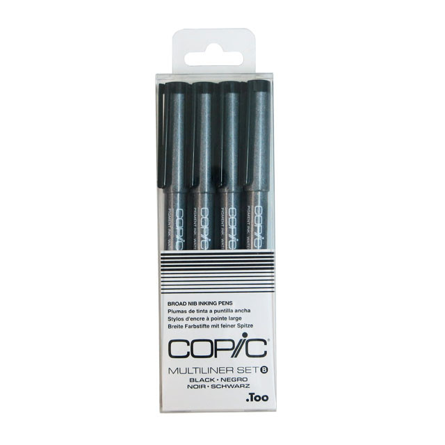 Too Copic Marker/Sign Pen Black B 4 Pieces st633 | Shopee Philippines