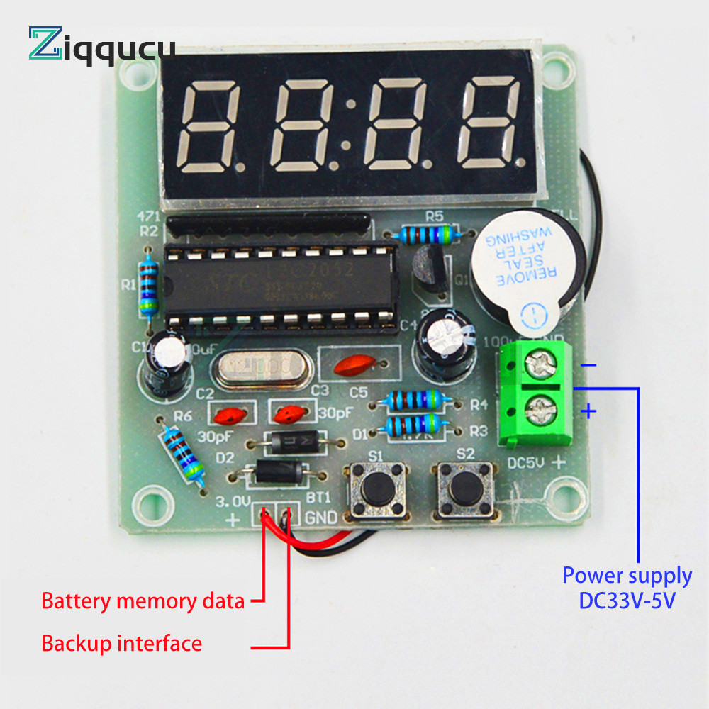 A DIY Electronic Clock kit 4 Digital Tube LED time Display DIY