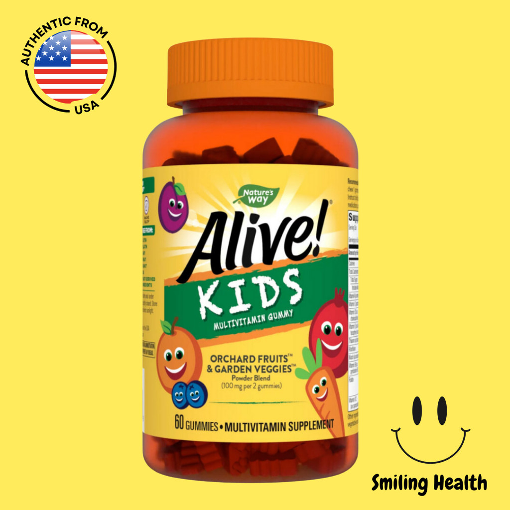 Nature's Way Alive Kids Multivitamin Gummy, Orchad Fruits & Garden ...