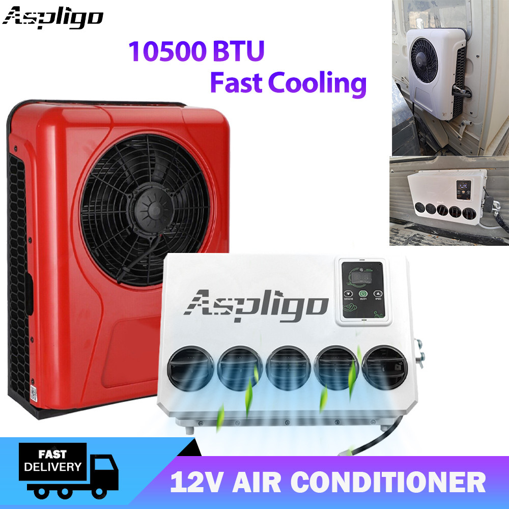 ~Aspligo 12V 24V Car Parking Air Conditioning Split Air Conditioner ...