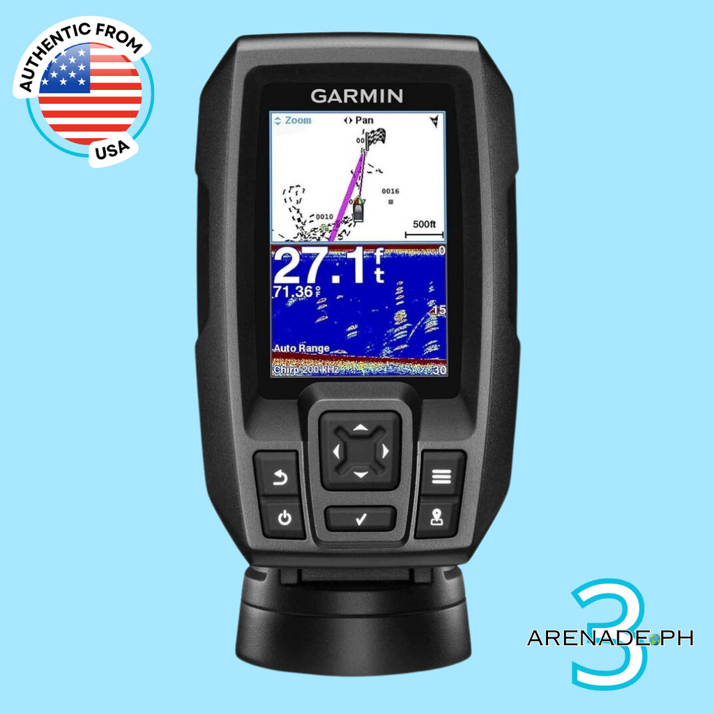 Garmin Striker 4 Fishfinder GPS (Renewed) - 3.5" CHIRP Sonar With Protective Cover