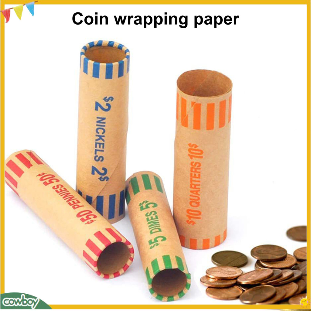 AM* Coin Wrapper Set 10 Assorted Rolls for Banks Retail Stores Color ...