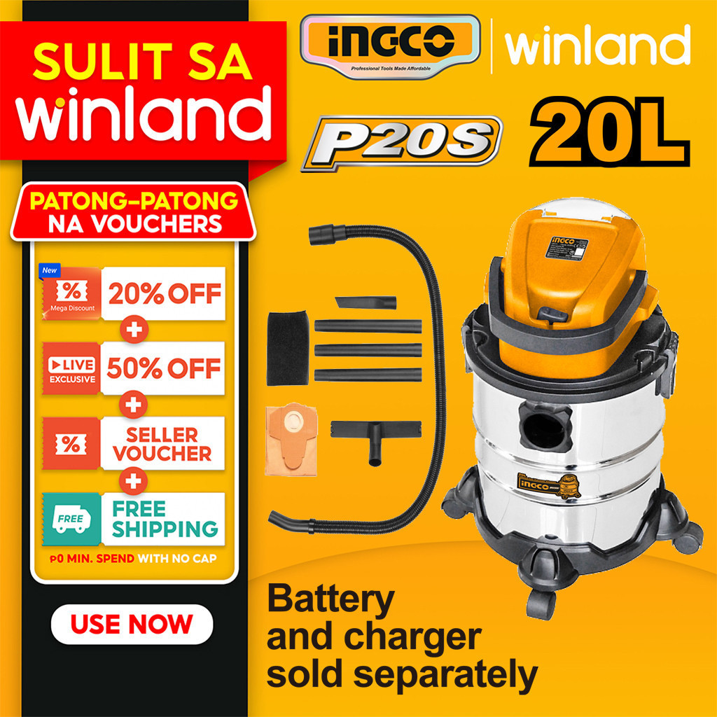 ingco-by-winland-p20v-20v-2-in-1-li-ion-vacuum-cleaner-blower-wet