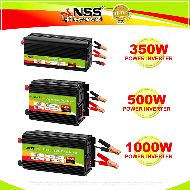 NSS Solar Power Inverter 12V to 220V 500W 1000W DC to AC Car Automatic ...