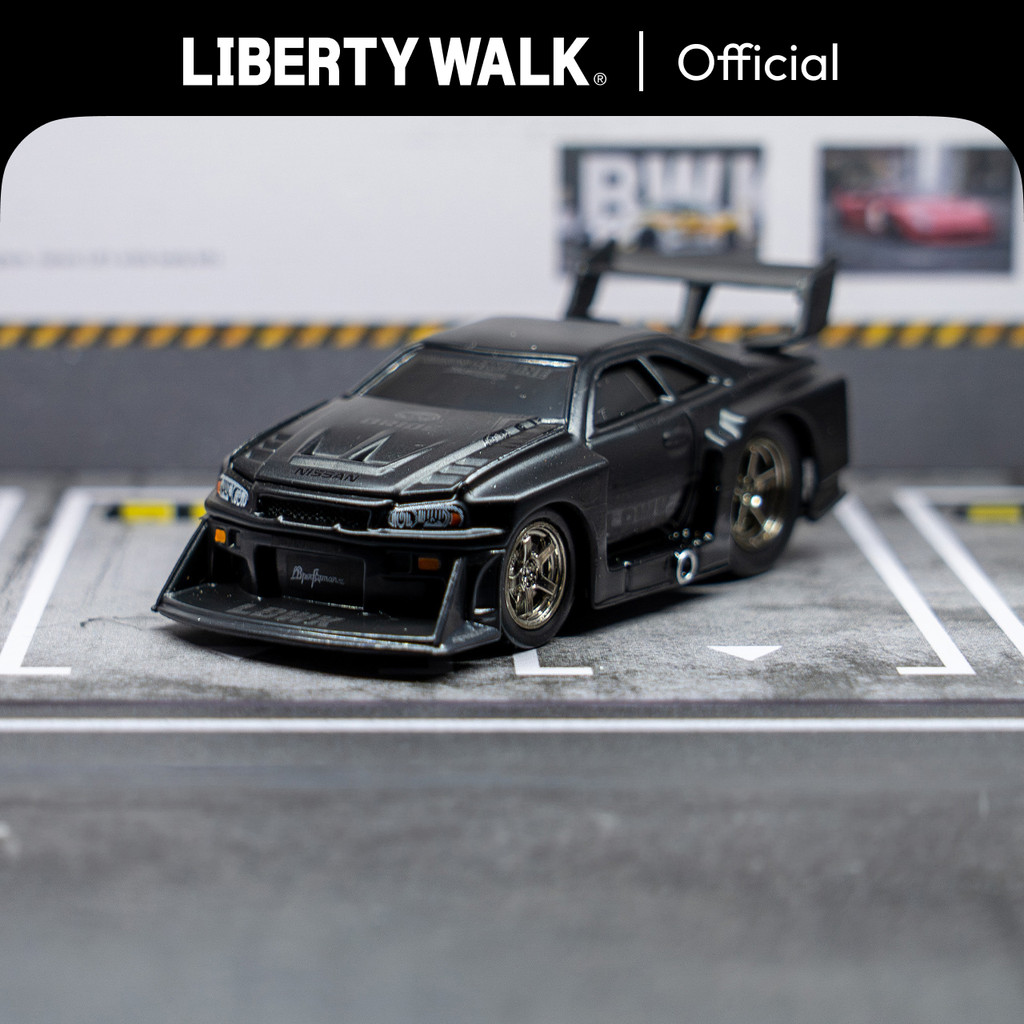 Liberty Walk LBWK Muscle Machines 1/64 LB WORKS ER34 Matt Black ...