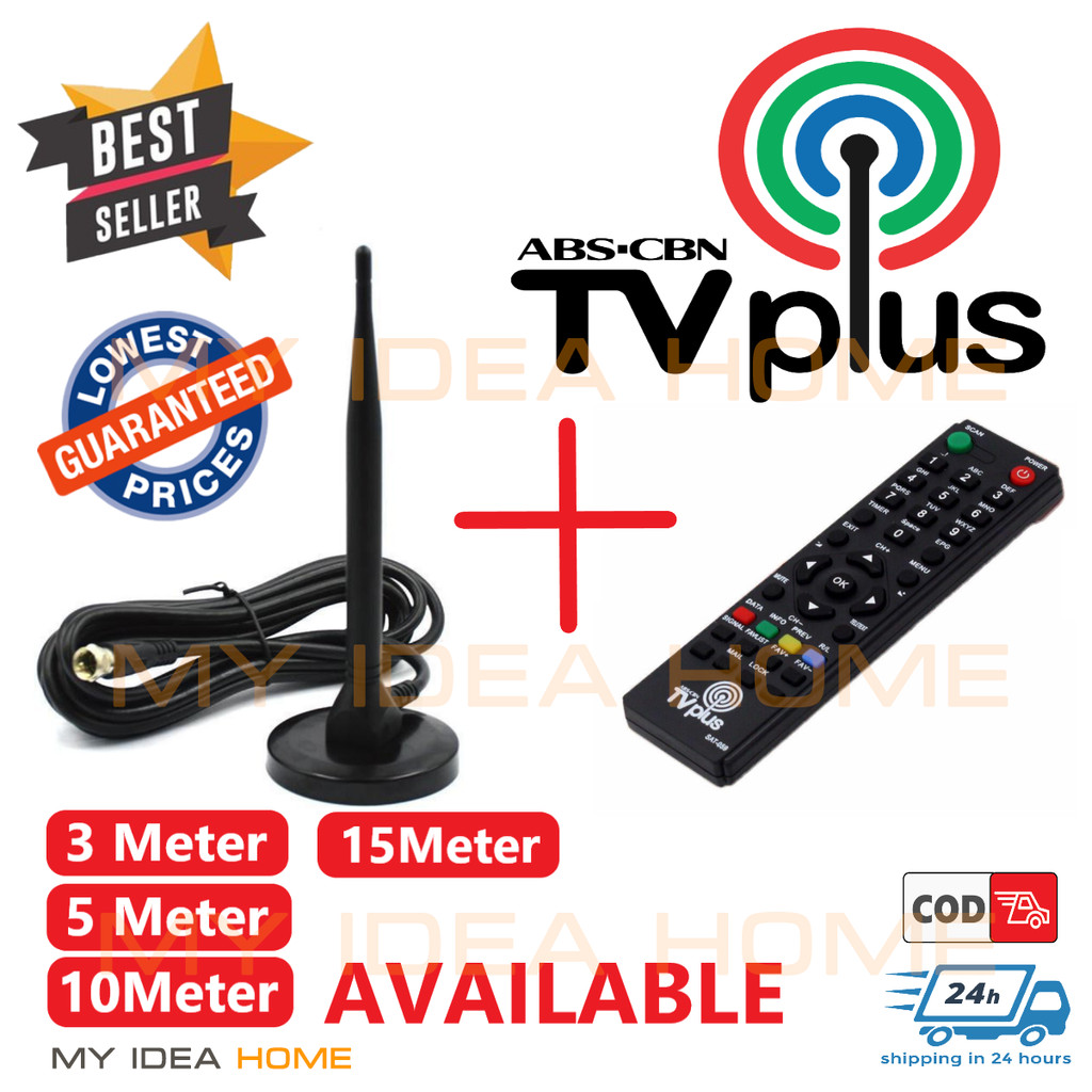 TV Plus Remote Control + TV PLUS Antenna with 3Meter/5Meter/10Meter ...