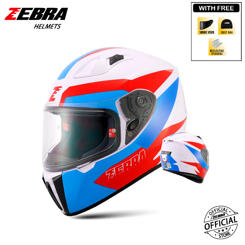 Zebra Helmet 779 Free Smoke visor Original Motorcycle Full Face Helmet ...