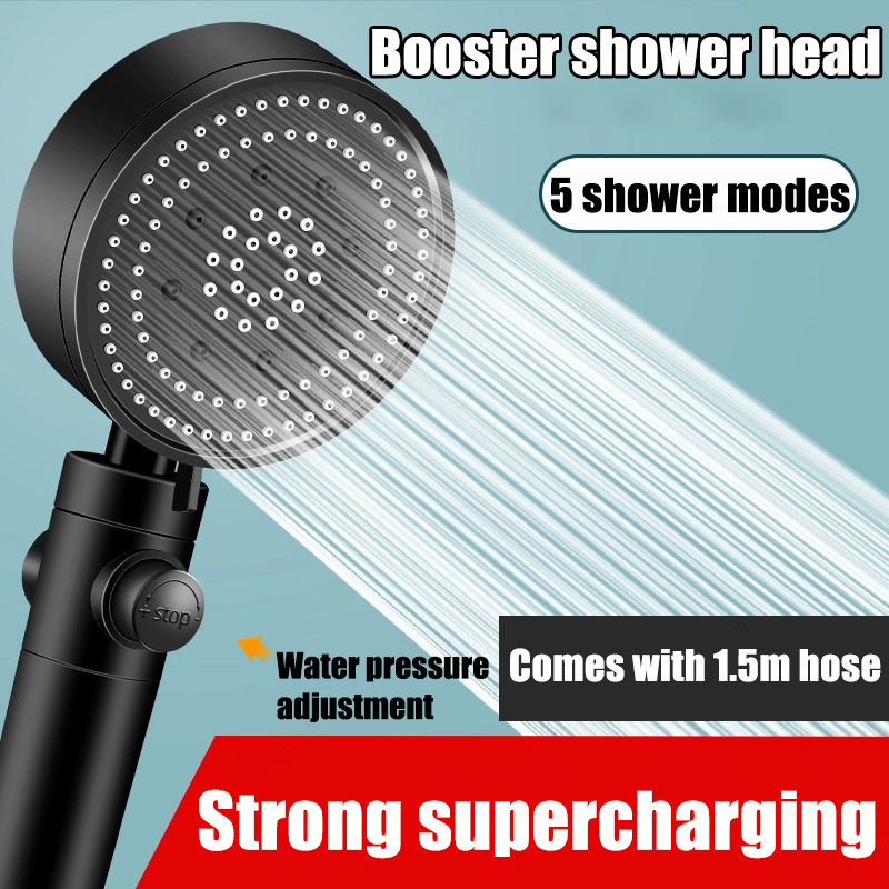 3 in 1 High Pressure Handheld Shower shower head with hose set 5 Spray ...