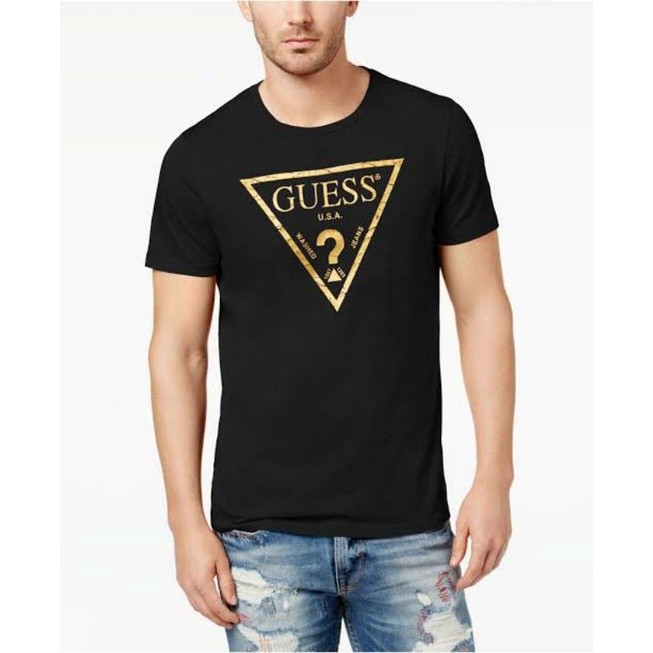 Guess t shirt black and white top