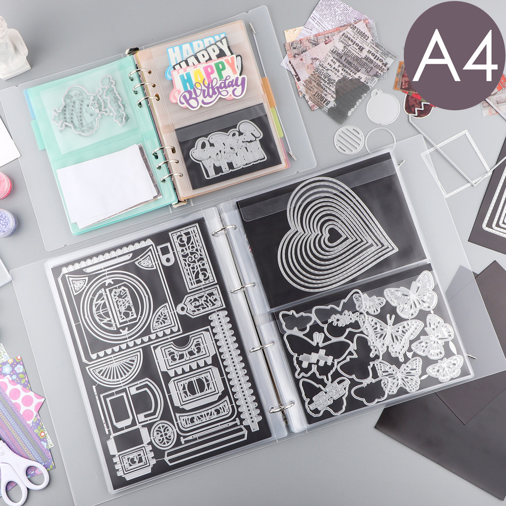 A4 Size Die Storage Book Binder Multipurpose Envelopes Storage Pockets