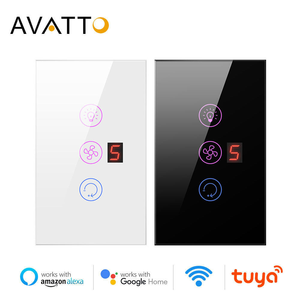 AVATTO Smart Wifi Fan Light Switch Ceiling Fan Lamp Switch Tuya Remote