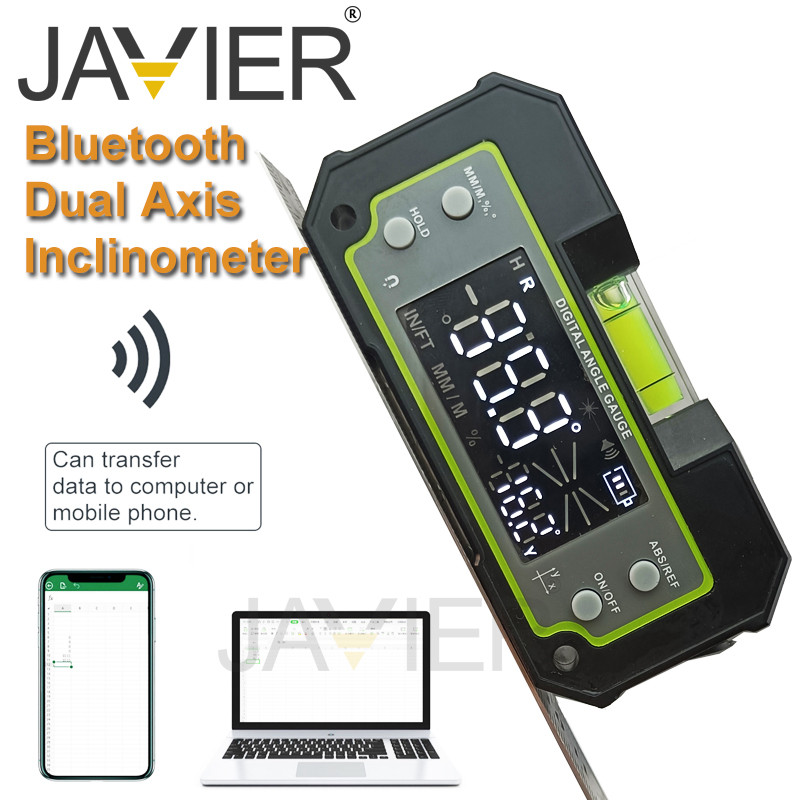 Portable mini LCD Bluetooth dual-axis digital inclinometer professional ...