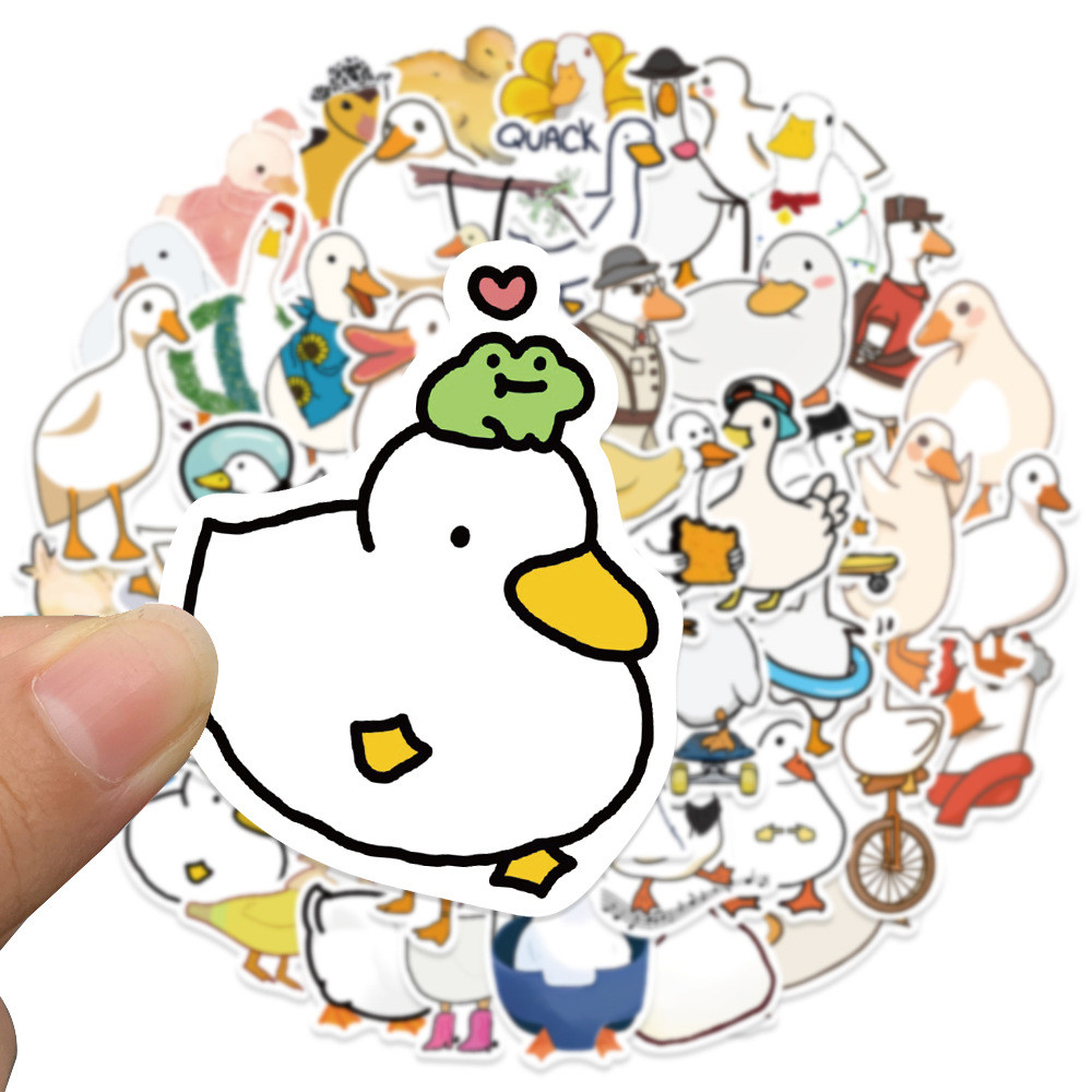 50PCS Mixed Cartoon Cute Duck Stickers Animals DIY Helmet Skateboard ...