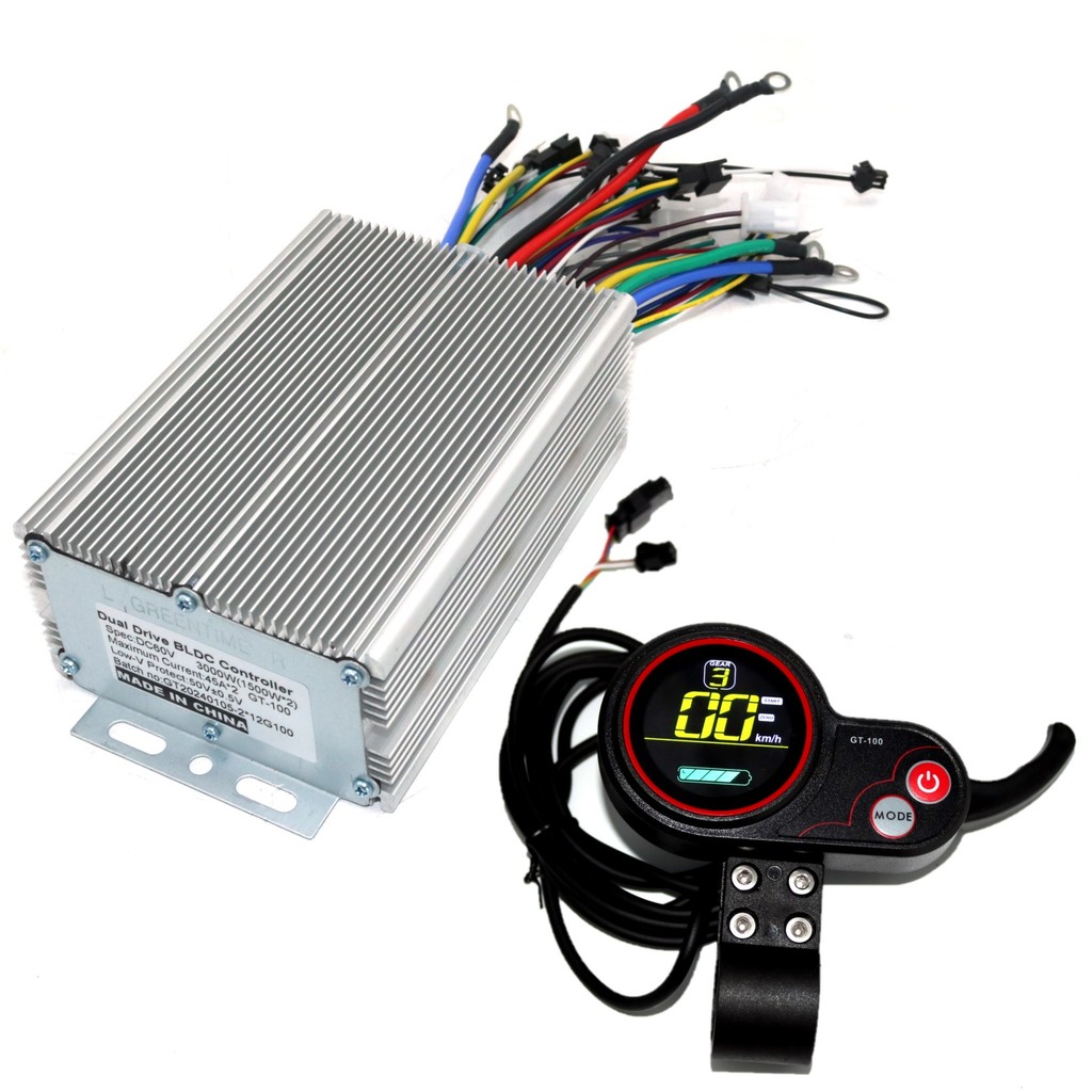 GREENTIME Dual Drive 48/60/72V 3000W Sine Wave Brushless DC Motor ...