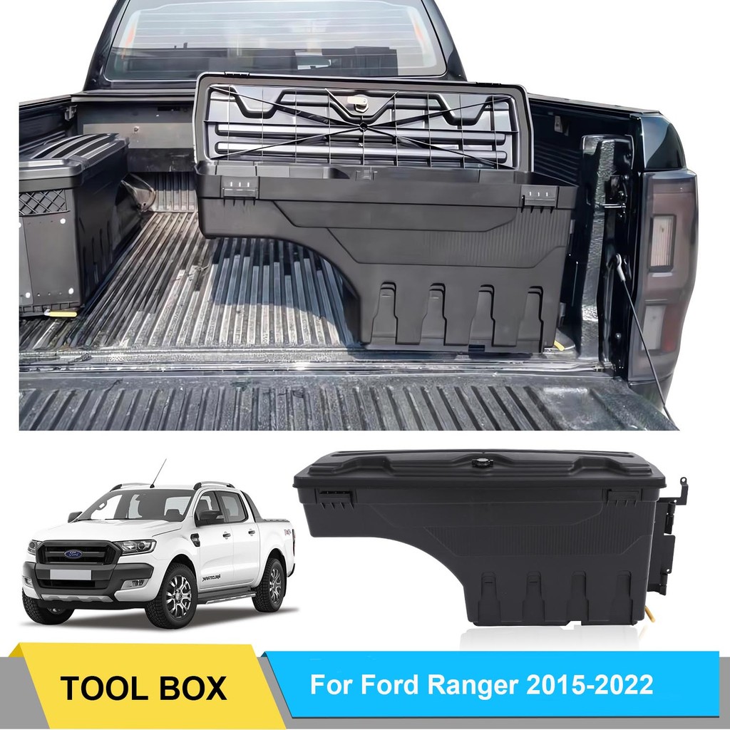 ☠Toolbox Storage Tailgate Swing Case Storage Tool Box for Ford Ranger ...