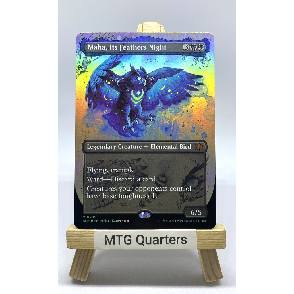 Pr0xy Card - Maha, Its Feathers Night (Borderless Foil) | Bloomburrow (BLB)  | Shopee Philippines